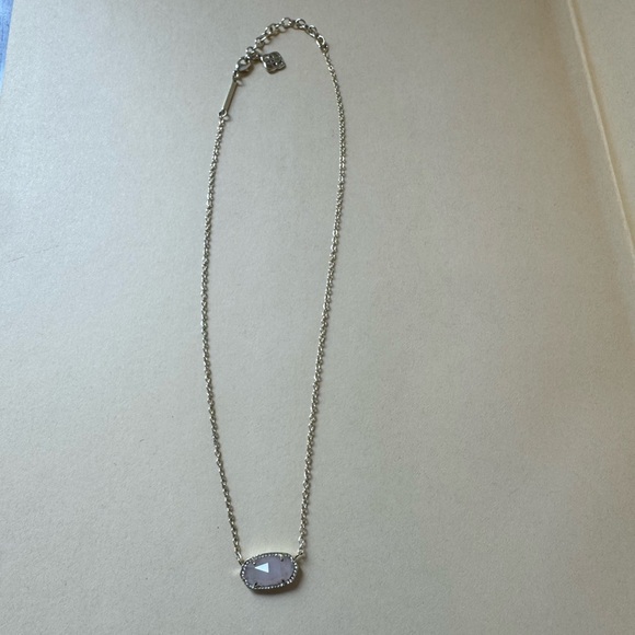 Kendra Scott necklace with rose quartz stone - Picture 1 of 5